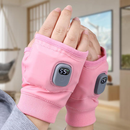 Rechargeable Wireless Heated Gloves Women'S Heated Gloves Fingerless Heated - Pink - Size Fits Adult Hands