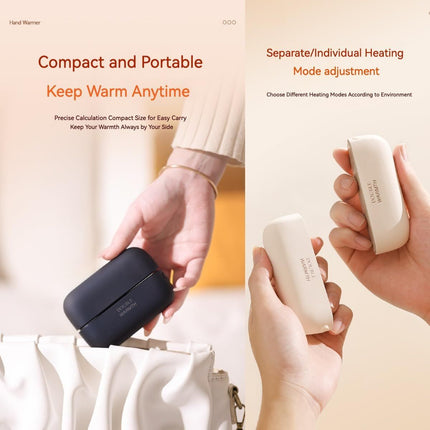 Magnetic Hand Warmers Rechargeable Hand Warmers 2-In-1 Hand Warmers Fast - Beige - Size Fits Adult Hands