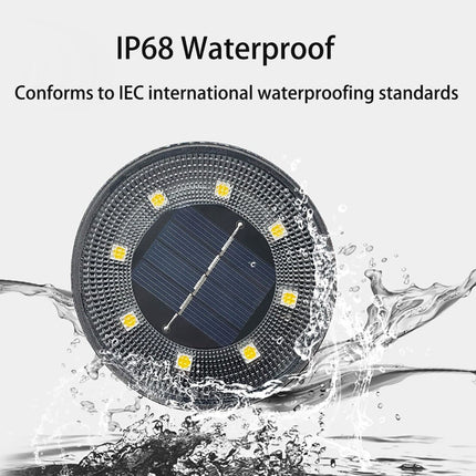 Solar Ground Lights Garden Lights Outdoor Lights Waterproof Lights LED Lights - Warm White - Size 4 Pack