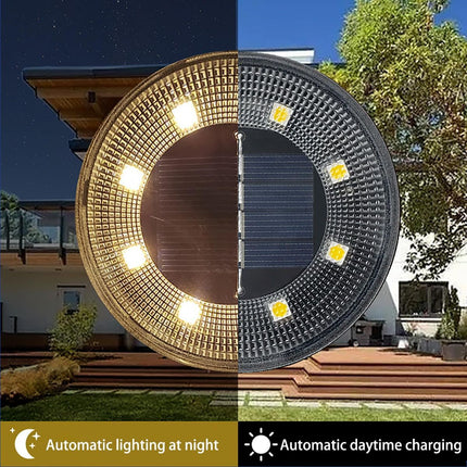 Solar Ground Lights Garden Lights Outdoor Lights Waterproof Lights LED Lights - Warm White - Size 4 Pack