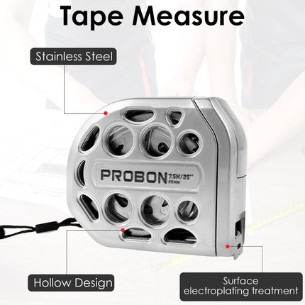 Hollow Retractable Tape Measure 5m Tape Measure Stainless Steel Tape