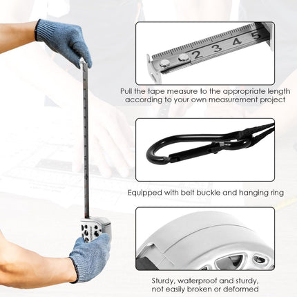 Hollow Retractable Tape Measure 7.5m Tape Measure Stainless Steel Tape