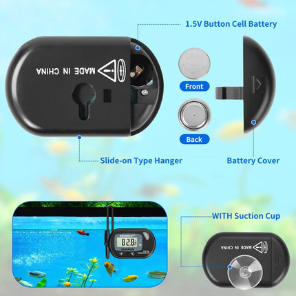 Aquarium Thermometer, Fish Tank Thermometer (1 Pack)