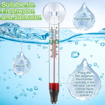 2 Pcs Floating Aquarium Thermometers