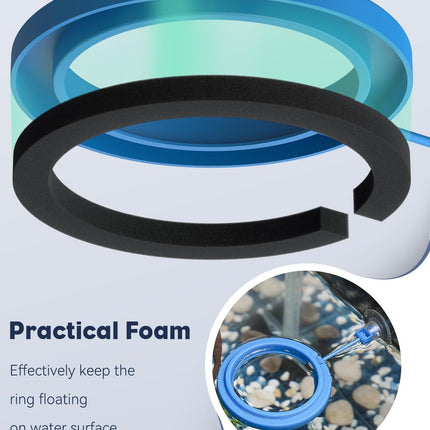 Betta Feeding Ring, Prevent Water Turbulence from Washing Food into Filter, Practical Round Floating Food, Suitable for Guppy, Goldfish and Other Small Fish (5 Pc)