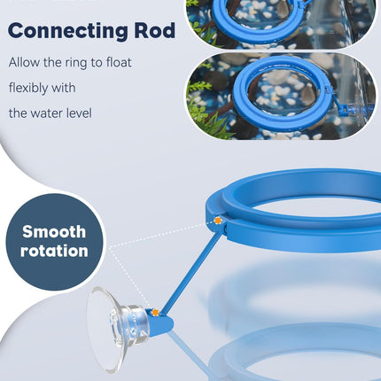 Betta Feeding Ring, Prevent Water Turbulence from Washing Food into Filter, Practical Round Floating Food, Suitable for Guppy, Goldfish and Other Small Fish (5 Pc)
