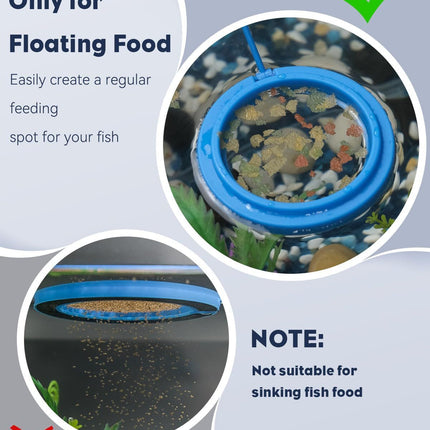 Betta Feeding Ring, Prevent Water Turbulence from Washing Food into Filter, Practical Round Floating Food, Suitable for Guppy, Goldfish and Other Small Fish (5 Pc)