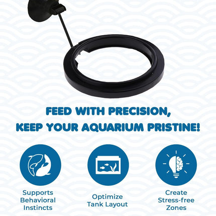 Betta Feeding Ring, Prevent Water Turbulence from Washing Food into Filter, Practical Round Floating Food, Suitable for Guppy, Goldfish and Other Small Fish (5 Pc)