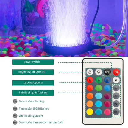 Aquarium Bubble Light LED Fish Tank Bubbler Light