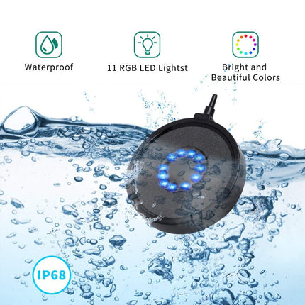 Aquarium Bubble Light LED Fish Tank Bubbler Light