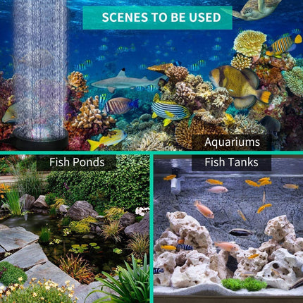 Aquarium Bubble Light LED Fish Tank Bubbler Light