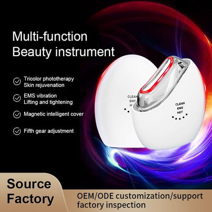 Rechargeable Facial Massager Smart Color Light Facial Toning Hot