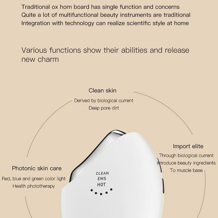 Rechargeable Facial Massager Smart Color Light Facial Toning Hot
