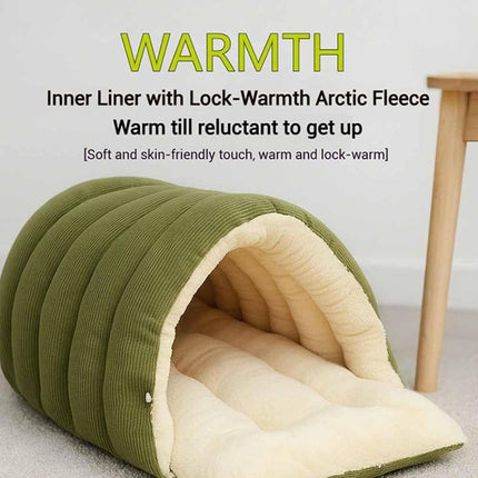 Cozy Monster Cat Bed, Cave Style Pet Bed, Cat Beds for Indoor Cats, Cat Cave Bed Cat Tent with Removable Cushion, Warm Cave Nest Sleeping Bed Puppy House for Cats Small Dogs - Pink - Size 43cm*40cm*28cm