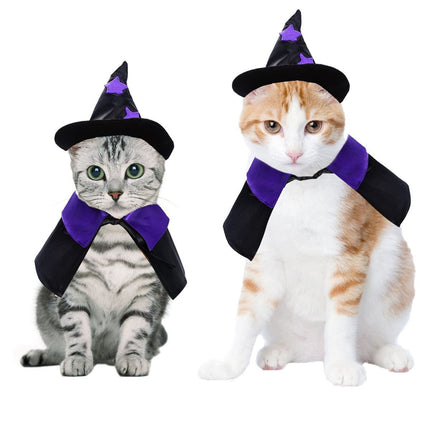 Halloween Pet Costume Cat Wizard Costume Funny Wizard Cat Clothes