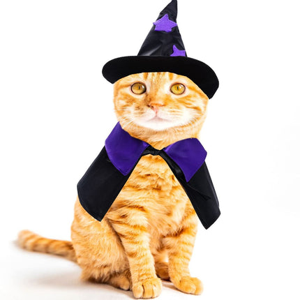 Halloween Pet Costume Cat Wizard Costume Funny Wizard Cat Clothes