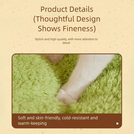 Winter Warm Cats Bed Cartoon Theme Design Highly Density Removable Cover Shelter House Rest Bed for Small Breeds Winter Warm Cats House - Yellow - Size 45cm*40cm