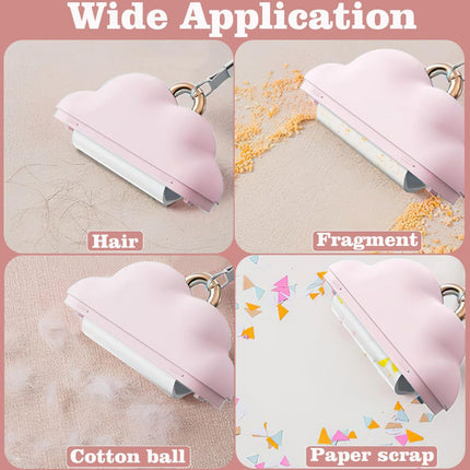 Mini Lint Roller Travel Size, Reusable Lint Roller for Travel, Pet Hair Remover Portable Lint Roller for Clothes with 150 Sheets Refillable - Black - Size 10cm