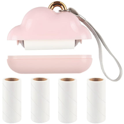 Mini Lint Roller Travel Size, Reusable Lint Roller for Travel, Pet Hair Remover Portable Lint Roller for Clothes with 150 Sheets Refillable - Blue - Size 10cm