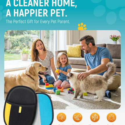 Pet Hair Gloves Dog And Cat Hair Removal Reusable Pet Hair Gloves Electrostatic