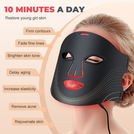 Infrared Facial Mask LED Light Therapy Mask Skincare Device Collagen Boosting
