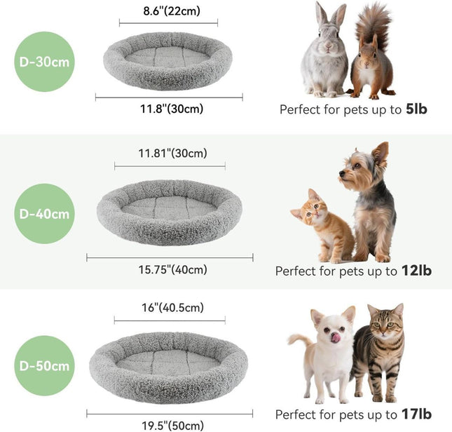 Cat Bed Plush Cat Bed Round Cat Bed Cat Furniture Cat (Gray / 40cm)