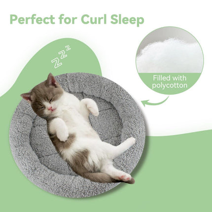 Cat Bed Plush Cat Bed Round Cat Bed Cat Furniture Cat (Gray / 40cm)