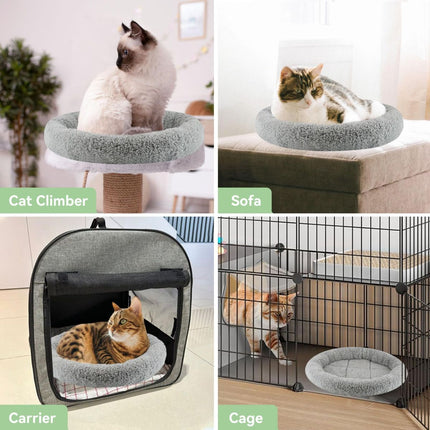 Cat Bed Plush Cat Bed Round Cat Bed Cat Furniture Cat (Gray / 40cm)