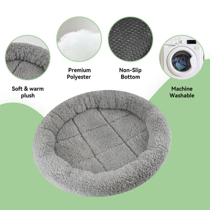 Cat Bed Plush Cat Bed Round Cat Bed Cat Furniture Cat (Gray / 50cm)