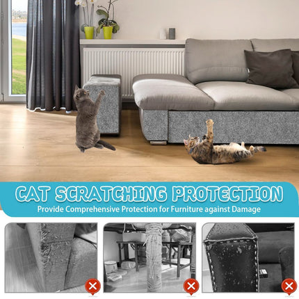 Cat Scratching Pad DIY Cat Accessory Cat Furniture Protection Cat Climbing - Blue - Size 15.8''×118''