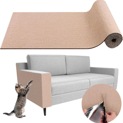 Cat Scratching Pad DIY Cat Accessory Cat Furniture Protection Cat Climbing - Dark Gray - Size 15.8''x39.3''