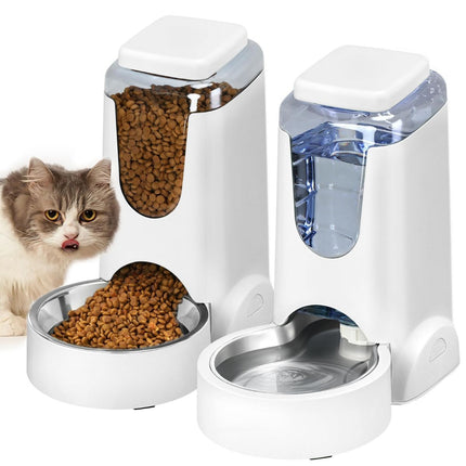 Cat Feeder Automatic Cat Feeder Cat Water Dispenser Cat Feeding Set