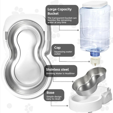 Cat Feeder Automatic Cat Feeder Cat Water Dispenser Cat Feeding Set