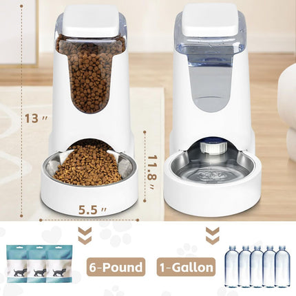Cat Feeder Automatic Cat Feeder Cat Water Dispenser Cat Feeding Set