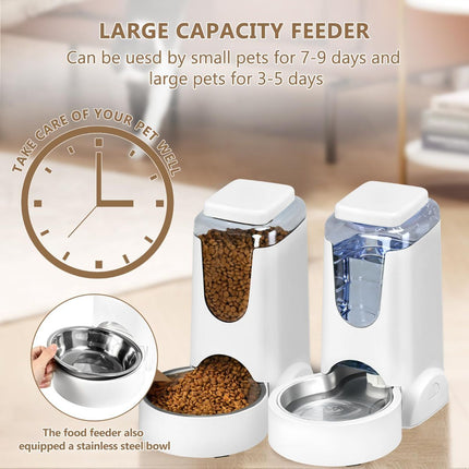 Cat Feeder Automatic Cat Feeder Cat Water Dispenser Cat Feeding Set