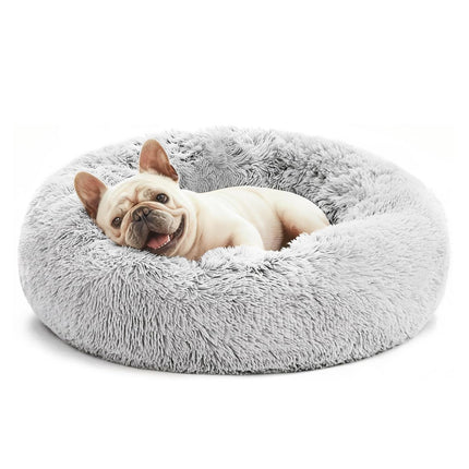 Pet Bed Anti-Anxiety Pet Bed Donut Pet Bed Small Dog (Black / 20in)