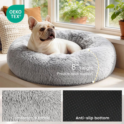 Pet Bed Anti-Anxiety Pet Bed Donut Pet Bed Small Dog Bed (Size 27in)