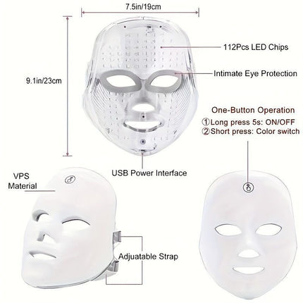 LED Facial Mask Skin Rejuvenation Anti-Aging LED Therapy Skincare Device
