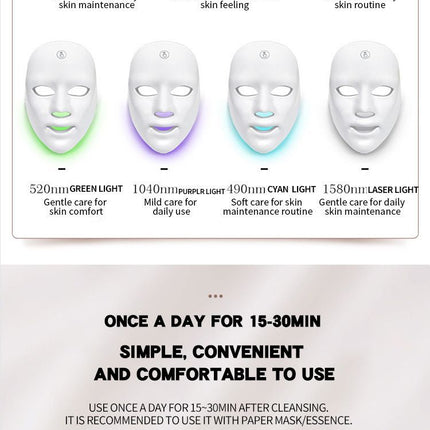 LED Facial Mask Skin Rejuvenation Anti-Aging LED Therapy Skincare Device