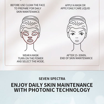 LED Facial Mask Skin Rejuvenation Anti-Aging LED Therapy Skincare Device