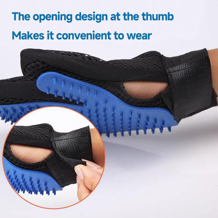 Pet Deshedding Gloves Dog Deshedding Gloves Cat Deshedding Gloves 2-In-1 Pet