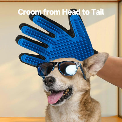 Pet Deshedding Gloves Dog Deshedding Gloves Cat Deshedding Gloves 2-In-1 Pet