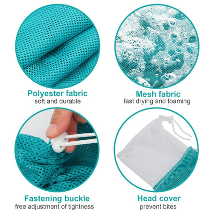Cat Bath Bag Breathable Cat Shower Bag Anti-Scratch Cat Grooming Bag Adjustable - Pink - Size 19.6