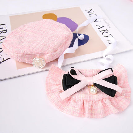Cat Beret Cat Headscarf Pet Outfit Cat Accessories Halloween (Black)