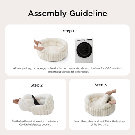 Cat Bed Fluffy Cat Bed Round Cat Bed Cat Furniture Cat (Size 23in)