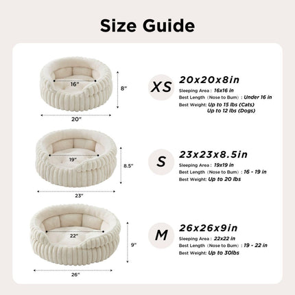 Cat Bed Fluffy Cat Bed Round Cat Bed Cat Furniture Cat (Size 23in)