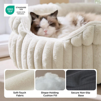 Cat Bed Fluffy Cat Bed Round Cat Bed Cat Furniture Cat (Size 23in)