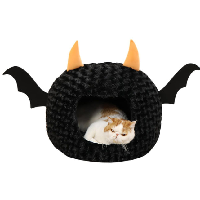 Funny Cat Bed Halloween Large Cat Cave Nest Warm Cute Kitten Bed