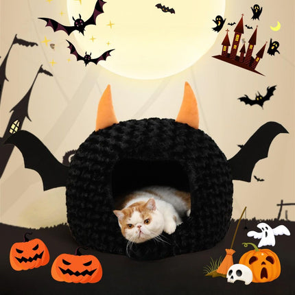 Funny Cat Bed Halloween Large Cat Cave Nest Warm Cute Kitten Bed