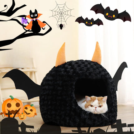 Funny Cat Bed Halloween Large Cat Cave Nest Warm Cute Kitten Bed
